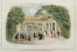 Montpelier Promenade, Cheltenham, engraved by W. Clerk, c.1835 by English School